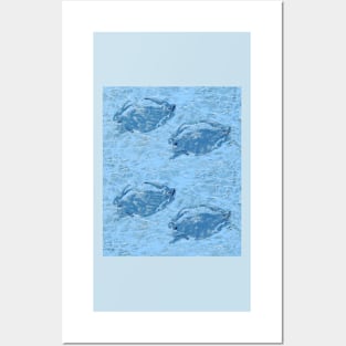 Blue crabs underwater Posters and Art